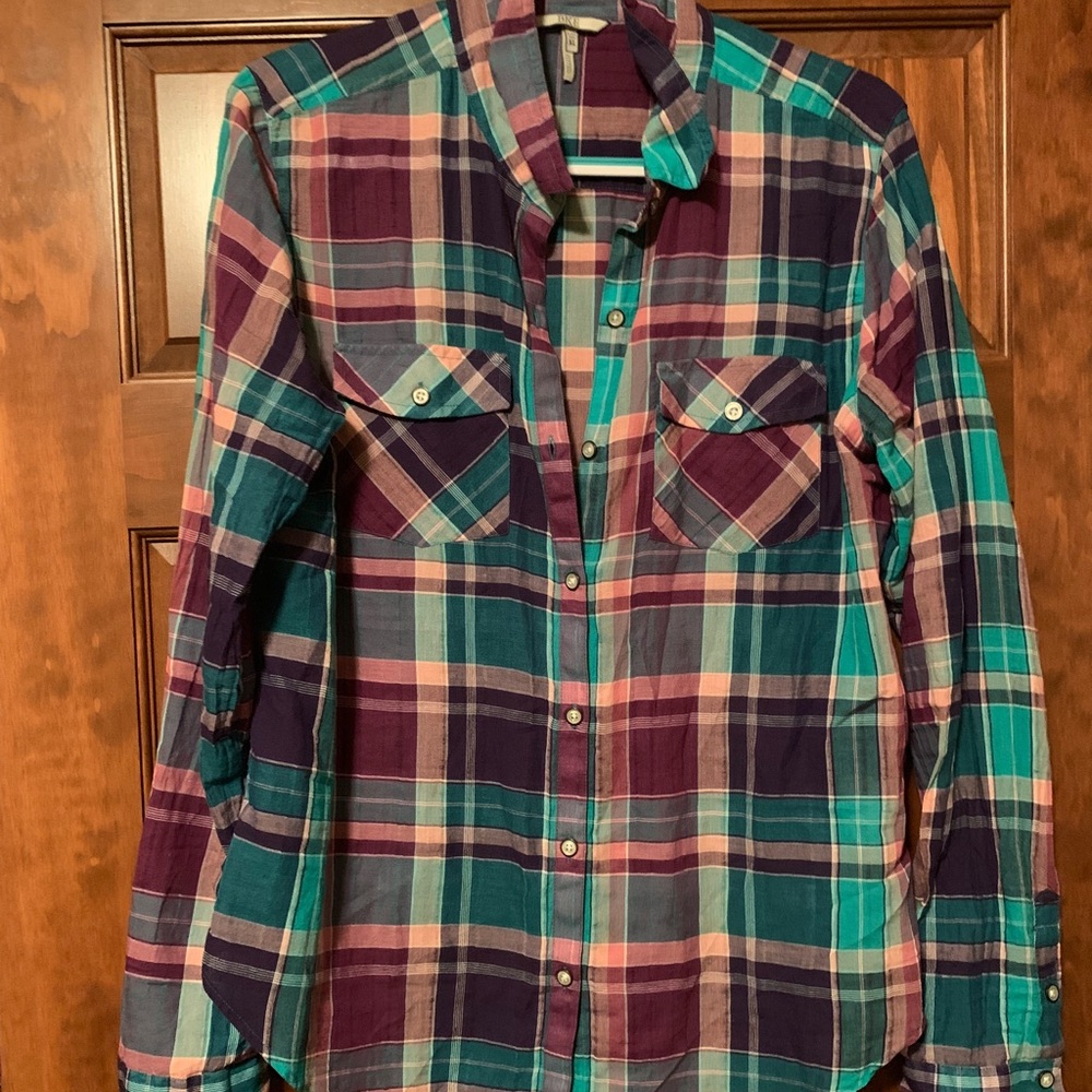 Buckle Plaid Long Sleeve